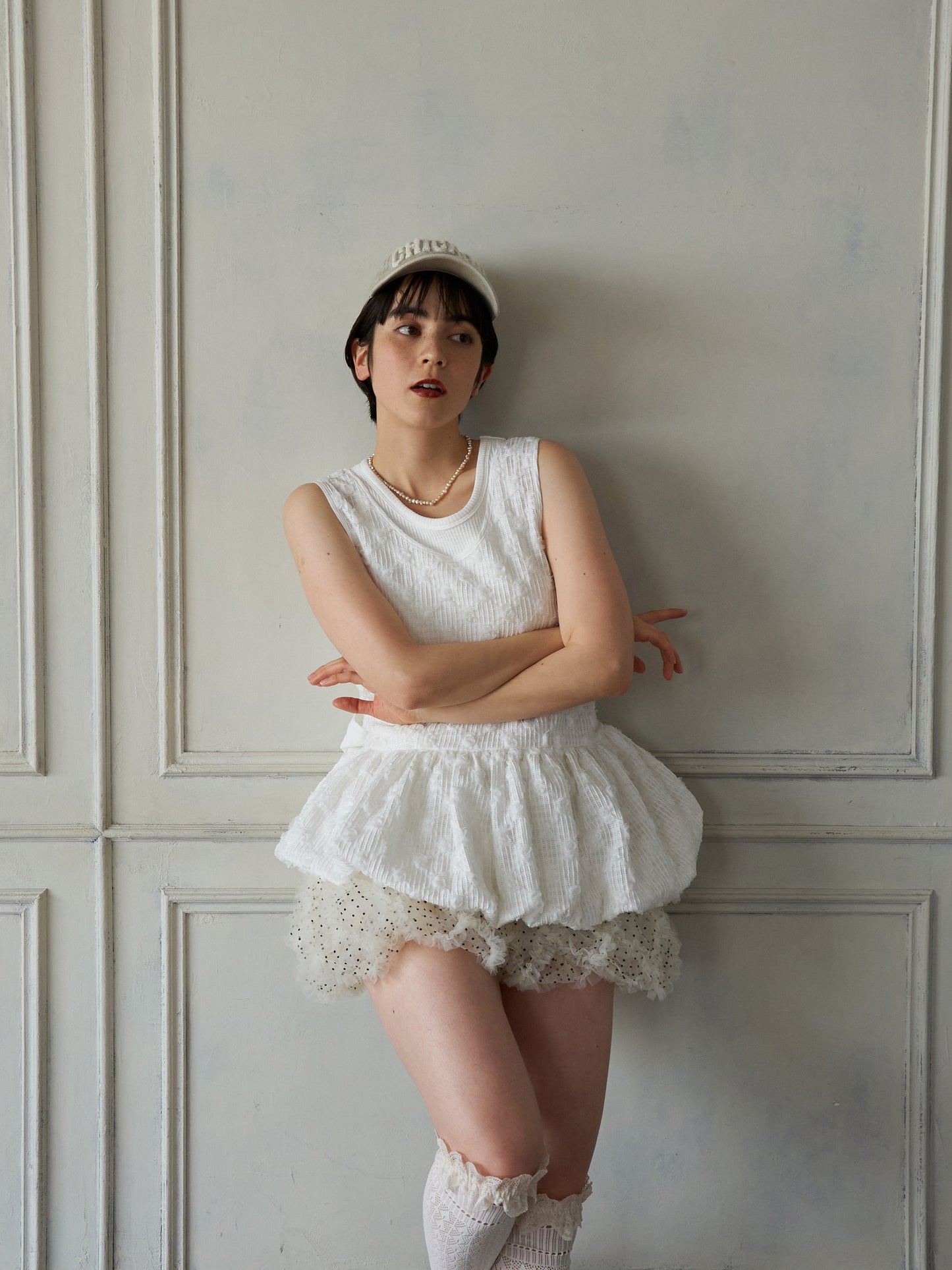 Floral Cutwork Balloon Tunic
