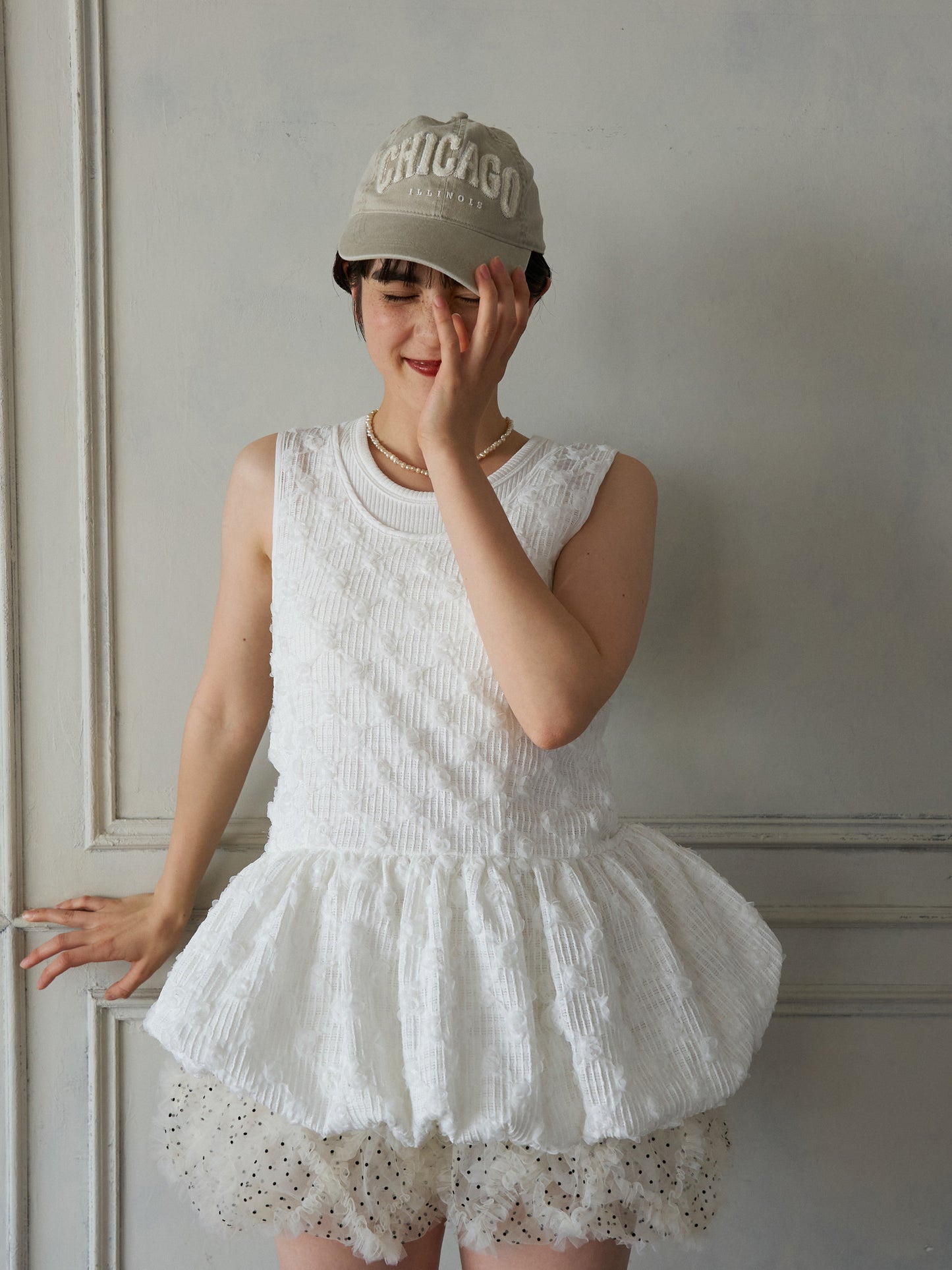 Floral Cutwork Balloon Tunic