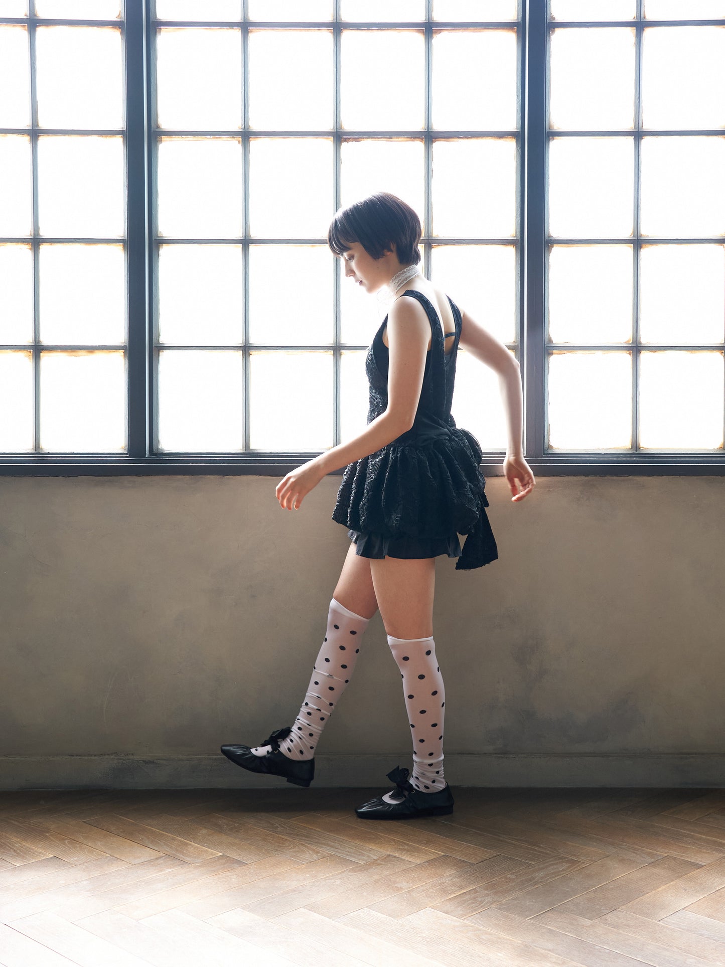 Floral Cutwork Balloon Tunic