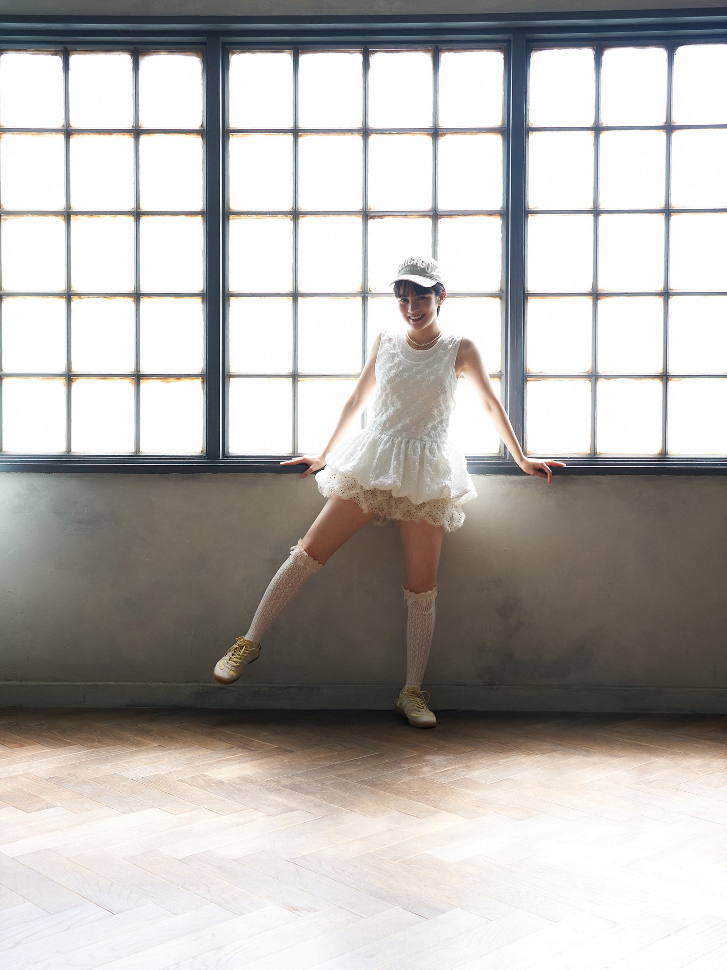 Floral Cutwork Balloon Tunic
