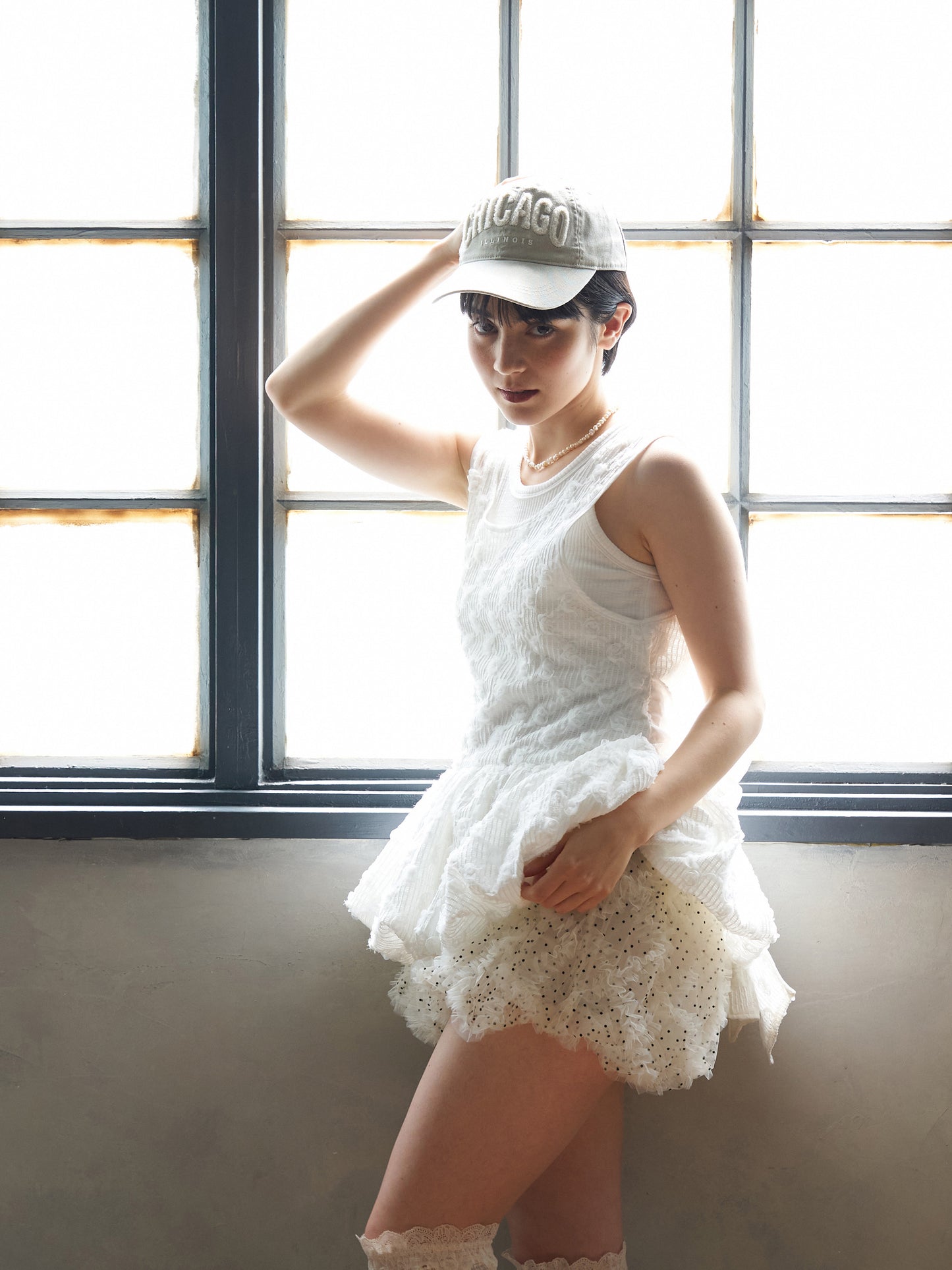 Floral Cutwork Balloon Tunic