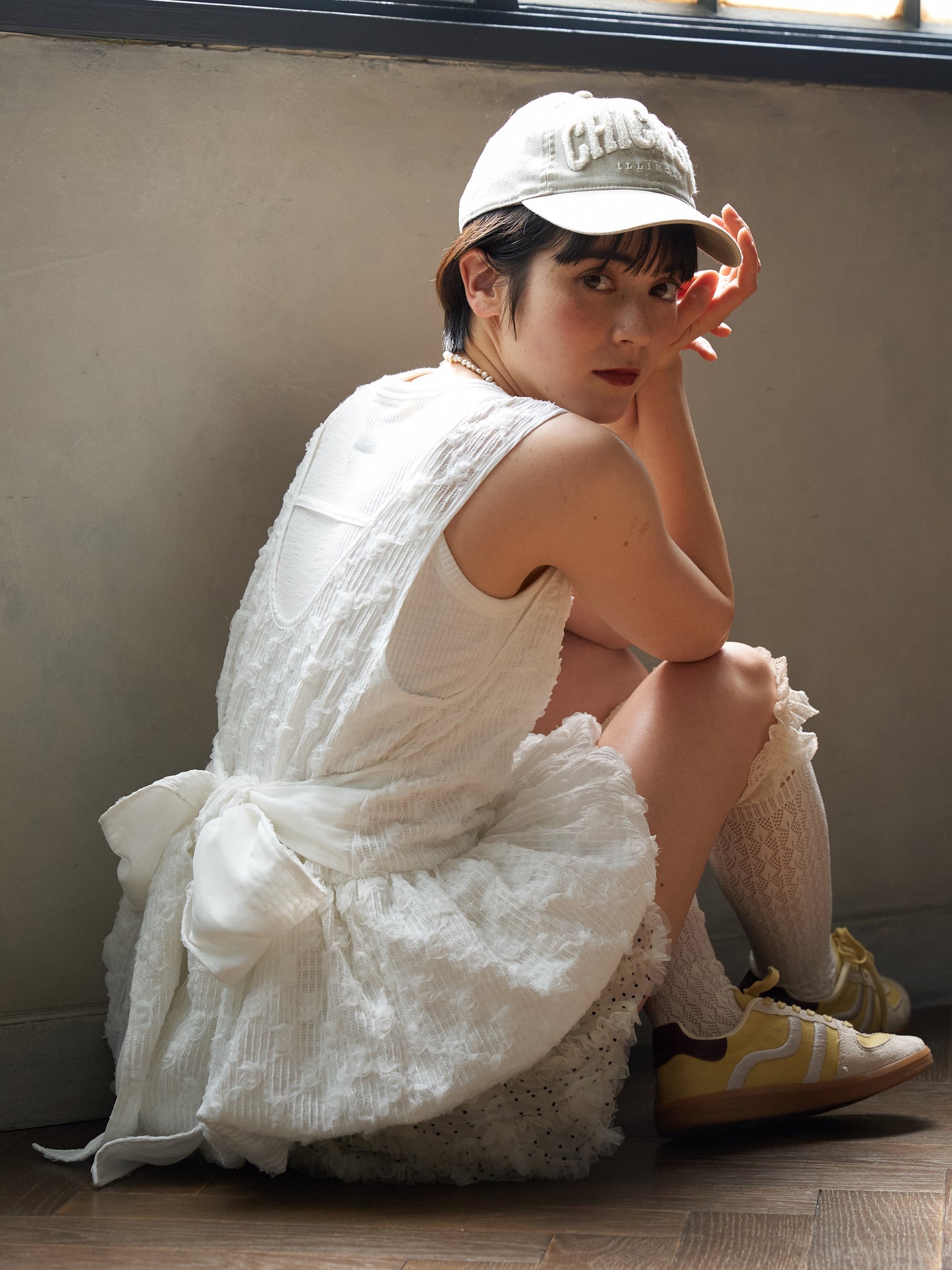 Floral Cutwork Balloon Tunic