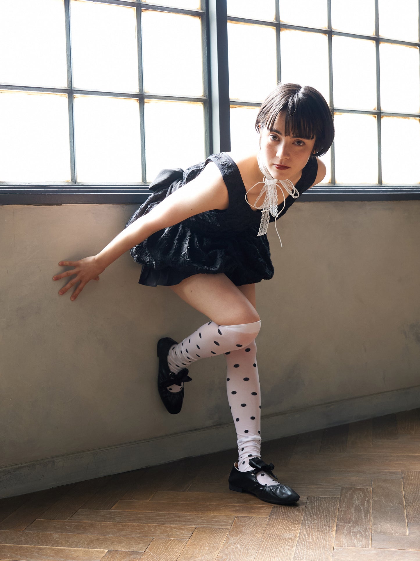 Floral Cutwork Balloon Tunic
