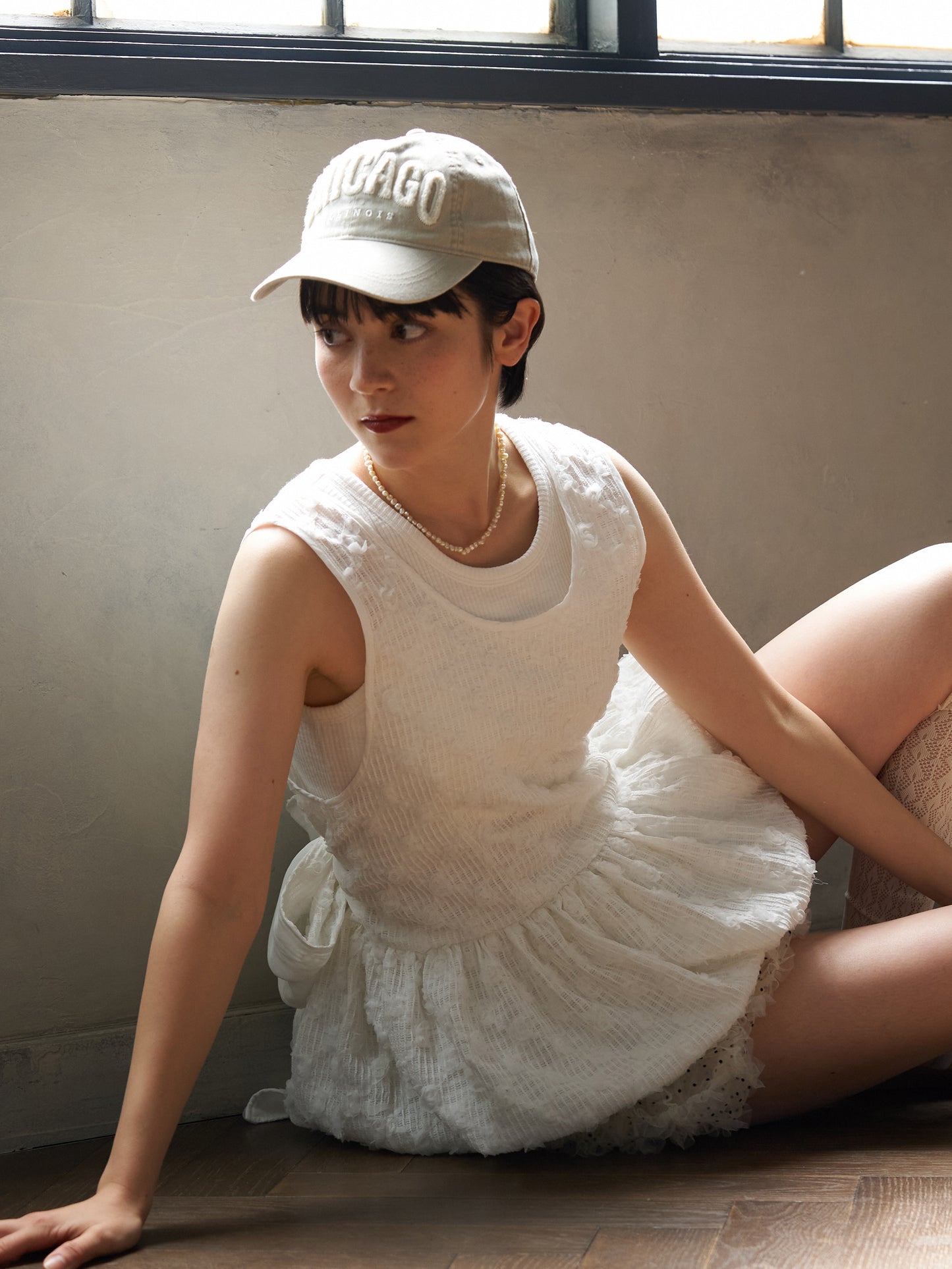 Floral Cutwork Balloon Tunic