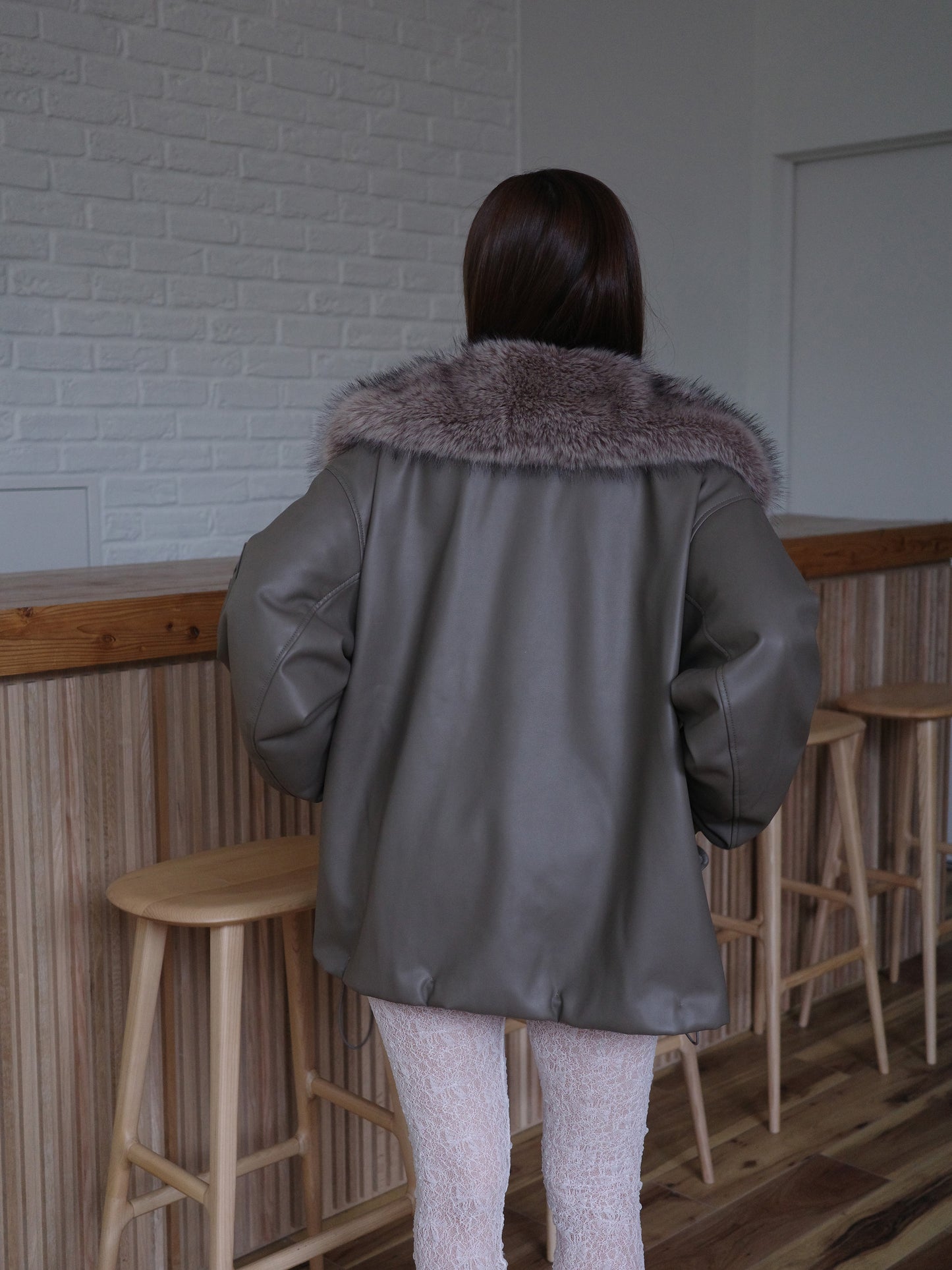 【SALE 20%OFF】Fur Collar Zip Blouson