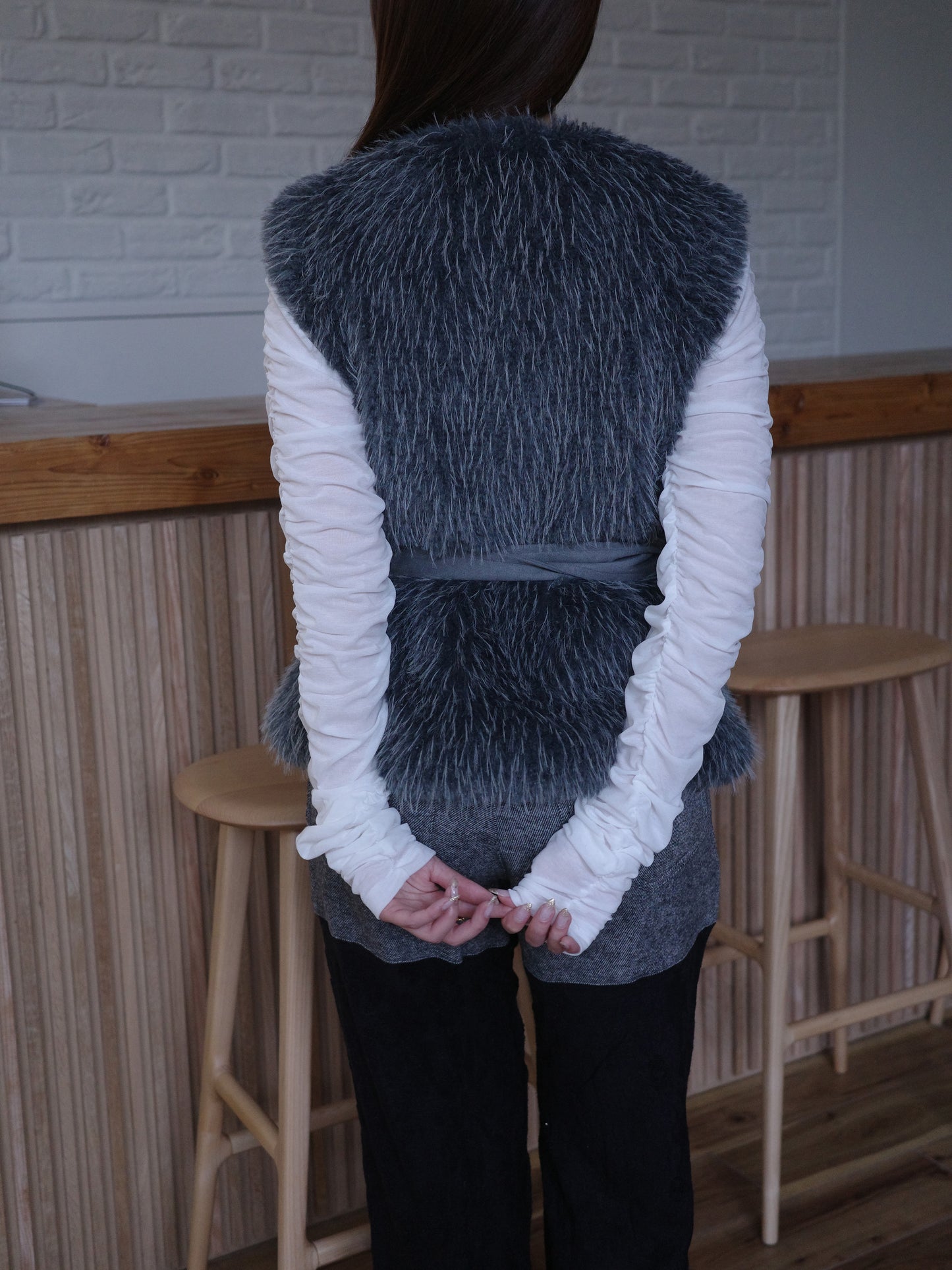 【SALE 20%OFF】Belted Fur Vest